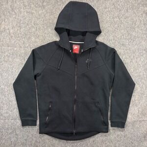 Nike Tech Fleece Hoodie Sweatshirt Full Zip Black Men's Large Pockets